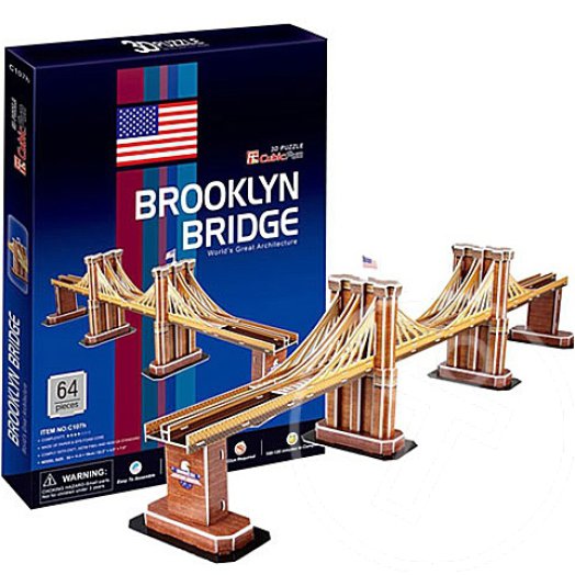 Brooklyn-híd 3D puzzle 64db - CubicFun