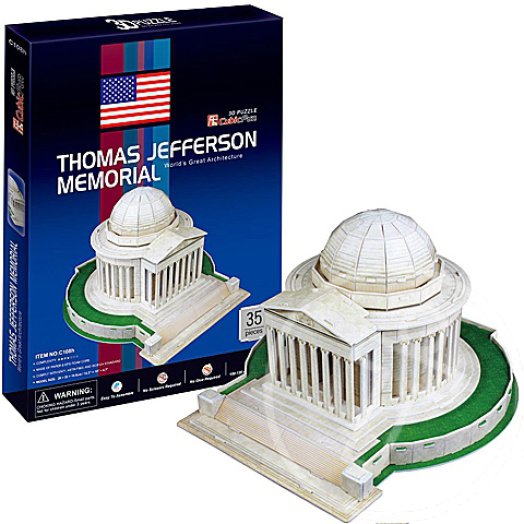 Thomas Jefferson-emlékmű 3D puzzle 35db - CubicFun