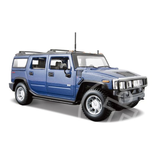 2003 Hummer H2 SUV autómodell - 1:27, kék