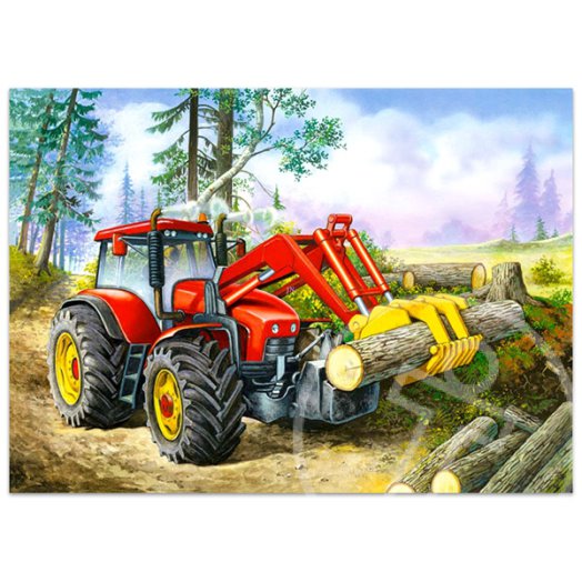 Rönkgyűjtő traktor - 60 darabos puzzle