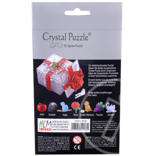 Ajándékdoboz 38 db-os 3D kristály puzzle