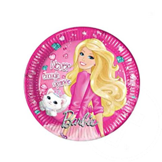 Barbie Sparkle papír tányér 8db-os