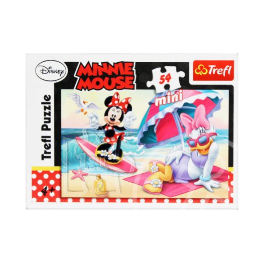 Divatos Minnie egér: a tengerparton 1 - 54 darabos miniatűr puzzle