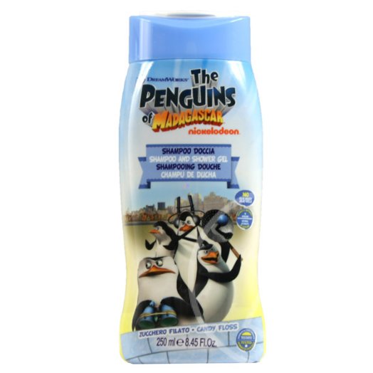 Madagaszkár pingvinjei: sampon és tusfürdő - 250ml, cukorka illatú