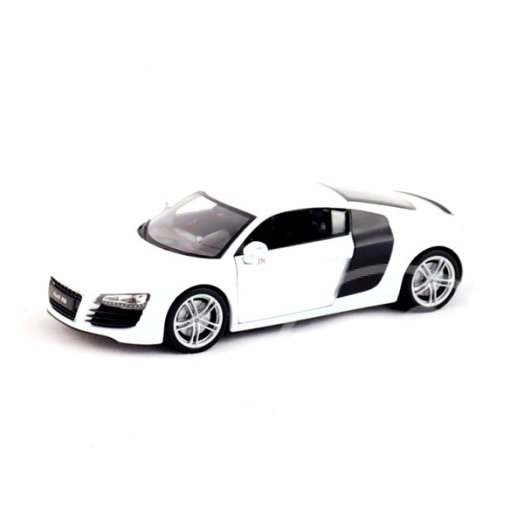 Welly: Audi R8 V10 autómodell - fehér 1:24