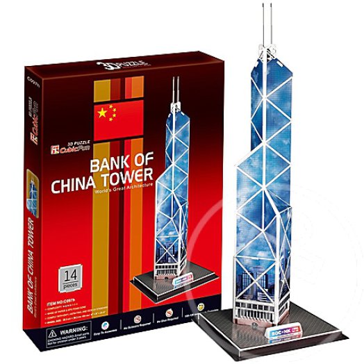 Bank of China Tower 3D puzzle 14db - CubicFun