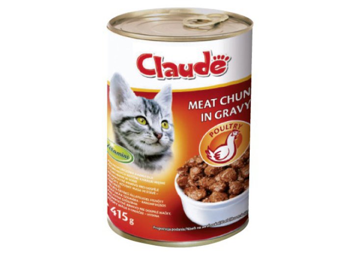 Claude konzerv macskaeledel