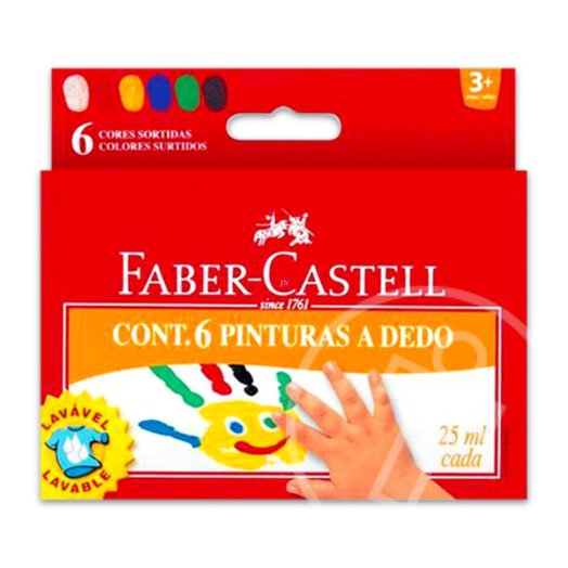 Faber-Castell 6 darabos ujjfesték