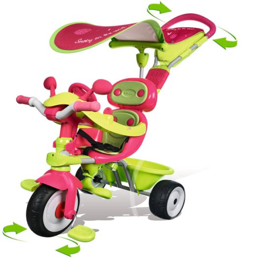 Smoby: Baby Driver Komfort tricikli 3 az 1-ben lányoknak