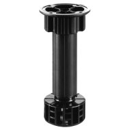 SZEKRÉNYLÁB 120MM 4DB, ÁLLÍTHATÓ FEKETE MŰANYAG, 45010P2S212