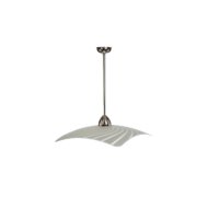 FELHŐ FÜGGESZTÉK 1X60W KRÓM INGASZÁR - FEHÉR CSÍKOS ÜVEG