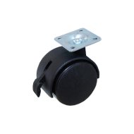 BÚTORGÖRGŐ P-04Q FÉKEZŐS TALPAS 50MM 25KG FEKETE FÉM-MŰANYAG