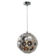 METAL FLOWER FÜGGESZTÉK KRÓM M: 40-100CM ÁTM:30 CM 1*E27 60W