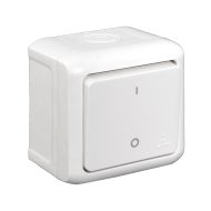 FORIX IP44 FK KÉTPÓLUSÚ KAPCSOLÓ FEHÉR 10A 250V