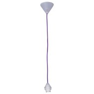 SZÍNES DIVAT FÜGGESZTÉK,1*60W E27 TEXTILBEVONATTAL,H:120CM,LILA