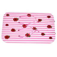 STRANDPAPUCS FLIP-FLOP RÓZSASZÍN POLIFOAM, KATICA MINTA