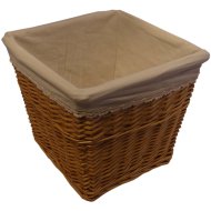 VESSZŐKOSÁR SZETT 2DB-OS FONOTT VIL.BARNA TEXTILBETÉTTEL 36X36X31CM