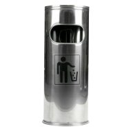 KÜLTÉRI SZEMETES MAG:58CM D:21,5CM INOX