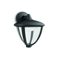 ROBIN KÜLTÉRI FALI LÁMPA LED 4,5W FEKETE FELFELLÉ ÁLLÓ SZENZOROS
