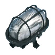 MŰANYAGRÁCSOS OVÁLIS HAJÓLÁMPA E27 60W,IP44,FEKETE (RÉGI:195477)