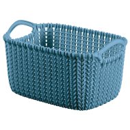 KNIT KOSÁR 8L TÜRKIZ TÉGLALAP 22,4X17,2X29,5CM