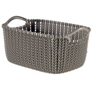 KNIT KOSÁR 3L SÖTÉTBARNA TÉGLALAP 13,7X16,7X24,7CM MŰANYAG