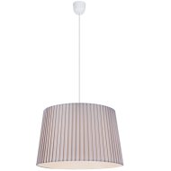 METALIC FÜGGESZTÉK 1*E14 40W D:40CM H:135CM SZÖVET ERNYŐ SZÜRKE