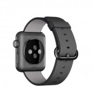 Apple - 38mm-es fekete szőtt műanyag szíj