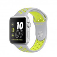 Apple Watch Nike+ - 42-mm-es, ezüstszínű alumíniumtok matt ezüst–neonzöld Nike sportszíjjal