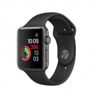 Apple Watch Series 2 - 42 mm-es, Asztroszürke alumíniumtok fekete sportszíjjal
