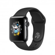 Apple Watch Series 2 - 38 mm-es, asztrofekete rozsdamentesacél tok fekete sportszíjjal