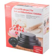 SÜTŐFORMA SZETT EMELETES TORTÁHOZ TAPADÉSMENTES BEVONAT, FÉM