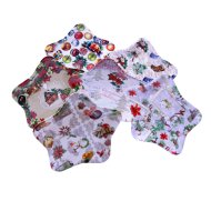 DEKOR KARÁCSONYI TÁL, CSILLAG FORMA MŰANYAG, 32CM