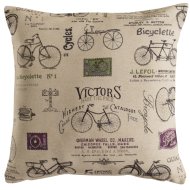 DÍSZPÁRNA 45X45CM VUELTA BICIKLIS TÖLTÖTT 45%PES 55%PAMUT BARNA (304)