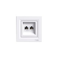 ASFORA 2XRJ45 CAT5E UTP ALJZAT FEHÉR PEPH4400121