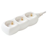 3-AS ELOSZTÓ 5M 3*1,5MM2 FEHÉR IP20 250V~/16A/3500W NV 03-5/WH/1,5