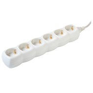 6-OS ELOSZTÓ 5M 3*1,5MM2 FEHÉR IP20 250V~/16A/3500W NV06-5/WH/1,5