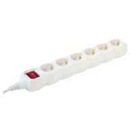 6-OS ELOSZTÓ 3M 3*1,5MM2 FEHÉR KAPC IP20 250V~/16A/3500W NV06K-3/WH/1,5