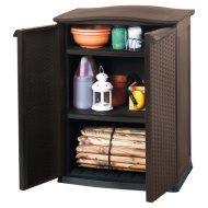 TÁROLÓ SZEKRÉNY "RATTAN STLYE BASE SHED" 70X50X92CM