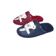 NŐI HÁZIPAPUCS, KÉK-BORDÓ, MACIS, TEXTIL, 36-41-IG