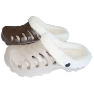 FÉRFI BÉLELT KLUMPA, BÉZS-BARNA MŰANYAG/TEXTIL, 42-46-IG
