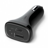 iLuv MobiSeal 2 USB Type-A és USB Type-C autóstöltő - Fekete
