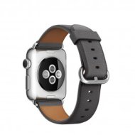 Apple - 38 mm-es viharszürke klasszikus csatos bőrszíj
