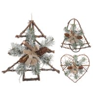 FÜGGŐ RATTAN DEKORÁCIÓ 30CM TÖBBFÉLE KARÁCSONY 2012