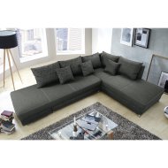 INZELL SAROKGARNITÚRA, BARNA, FF.:135X225CM, 300X86X231CM