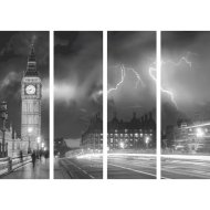 VÁSZONKÉP KOMPLEX 127X90CM VIHAR LONDONBAN