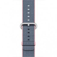 Apple - 42 mm-es, világos rózsaszín-éjkék szőtt műanyag szíj