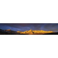 VÁSZONKÉP PANORÁMA 100X20CM A SNEFFELS HEGYSÉG NAPKELTEKOR