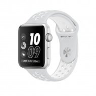Apple Watch Nike+ - 42-mm-es, ezüstszínű alumíniumtok platinaszín–fehér Nike sportszíjjal