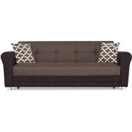 FABELLO KANAPÉ 234X93X88CM BARNA SZÖVET+PU FF:115X185CM
